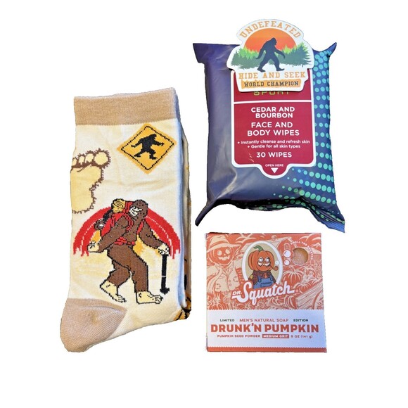 Dr. Squatch- Bigfoot Gift Box Bundle – “Not a Savage” Boo Box Socks-Halloween - Picture 2 of 6